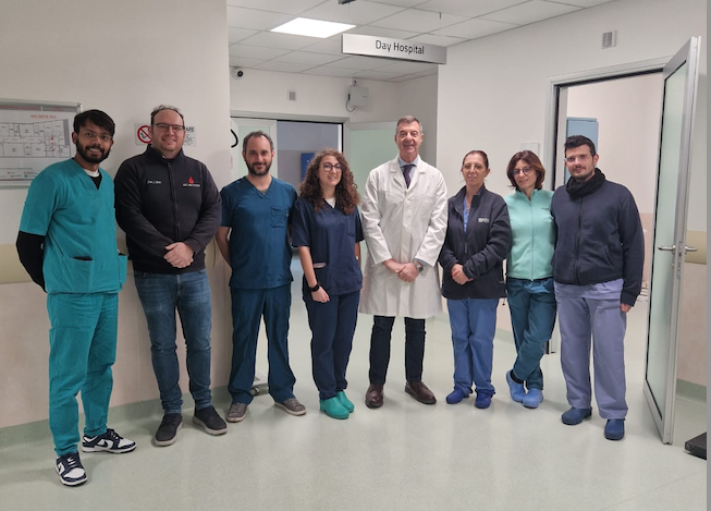 Prof. Siragusa con equipe